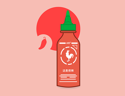 Sriracha design hot sauce illustration sriracha vector