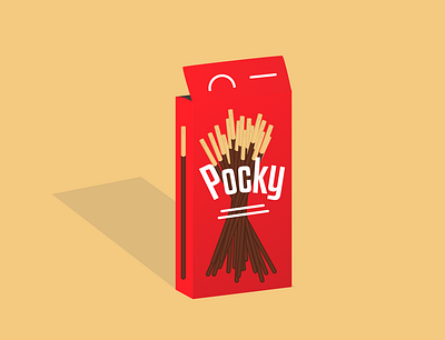 Pocky asian food asian snacks design illustration pocky