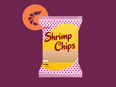 Shrimp Chips asian snacks chips design illustration shrimp shrimp chips snacks