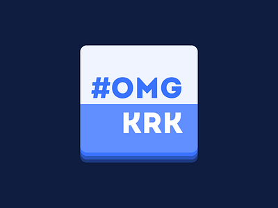 #OMGKRK temporary avatar of Cracow Tech community flat hashtag icon identity krk logo omgkrk startup ui