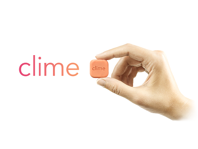 Clime – environmental sensors branding clime gradient hand industrial design photo pink product design sensor