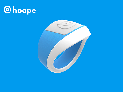 Hoope ring – product design blue branding hoope industrial design medical product ring