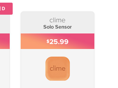 Clime Pricing clime gradient orange pink pricing proxima sensor