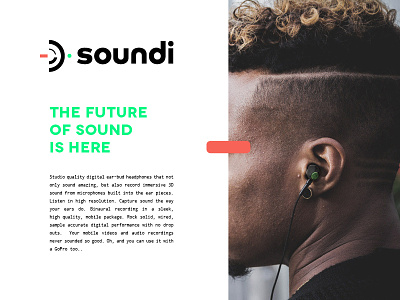Soundi logo branding earphones green headphones identity kv logo pink visual