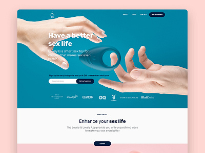 Lovely Landing Page iot landingpage lovely pink sex toy ui ux