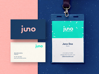 Juno – connecting expecting parents and professionals baby badge branding business card doula midwive parents pink