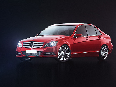 Mercedes C180 Studio 3ds max after effects photoshop vray