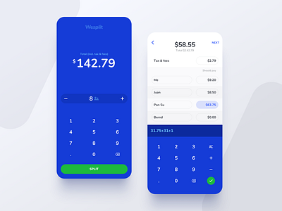 Bill Splitting App Ui
