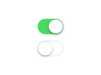 iOS 7 Switches PSD clean elements green ios ios7 iphone minimal switch toggle