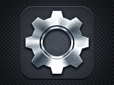 App Icon app gear icon leather metal