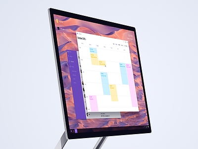 Windows 11 concept app calendar clean contacts minimal os purple ui ux white windows