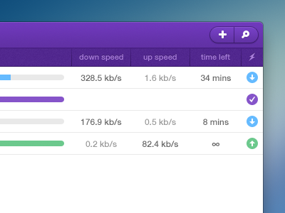 torrent client wip app clean client mac torrent ui violet