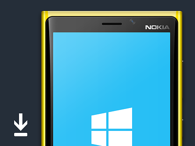 lumia 920 yellow cyan lumia lumia 920 nokia phone psd template windows phone yellow