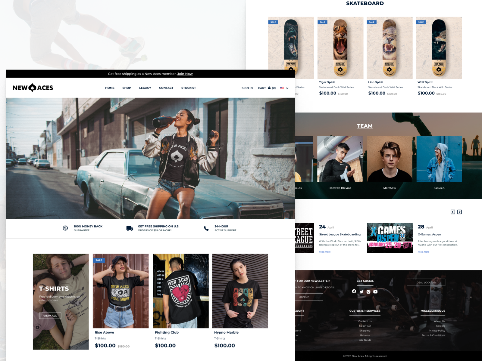New Aces Clothing Line site by DesignerBaik on Dribbble