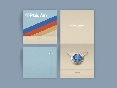 Plaiderdays: Plaid Am pilot pin airline cheesy mockup enamel fintech hackathon matchbook pan am plaiderdays vintage