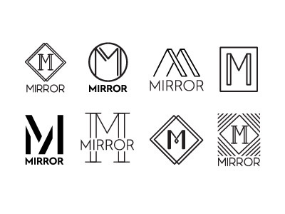 Mirror Brand Logos beauty fashion illustrations logos web