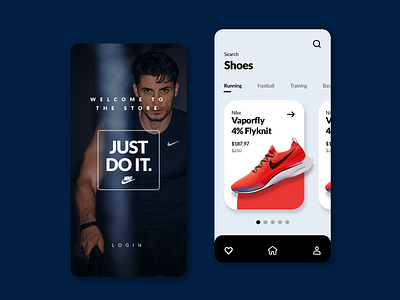 Shoes App | Concept app app design application branding concept concept design interaction interactive nike running ui uidesign uidesigner uidesing uiux usability user experience user interface design userinterface