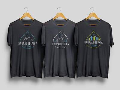 Drupaldelphia T-Shirt Design Concepts design drupal graphicdesign line logo mockup philadelphia shirt shirtdesign skyline tshirt vector