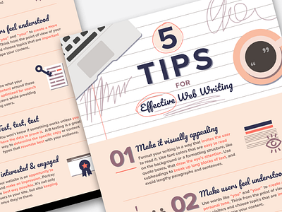 Web Writing Tips Infographic flat flat design graphic design info infographic infographics list site tips ui web writing