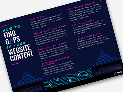Website Content Gaps Infographic content design flat flat design graphic design icons infographic infographics list site web website