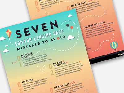 7 Commone Landing Page Mistakes to Avoid design flat flat design graphic design graphicdesign icon icons illustration info infographic infographics list logo ui vector