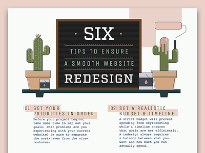 6 Tips to Ensure a Smooth Redesign Infographic design flat flat design graphic graphic design graphicdesign icons illustration info infographic infographics list redesign site smooth social typography vector web website