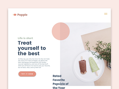 Popple Desktop css design flat flat design food food website graphic design html jquery marketing pops popsicle popsicles responsive site ui web webdesign website website ui