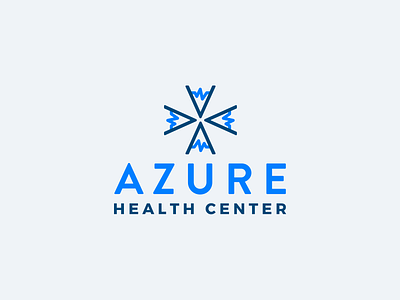 Azure Health Center brand identity branding design graphic design identity logo logomark mark typography vector workmark