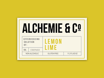 Alchemie Soda Bottle Front Label