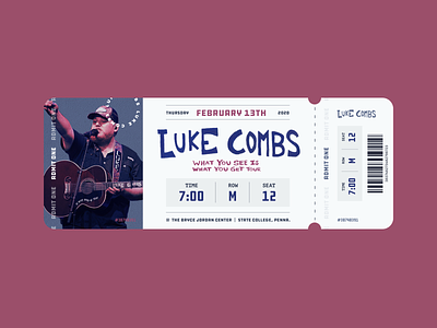 Luke Combs Ticket Stub