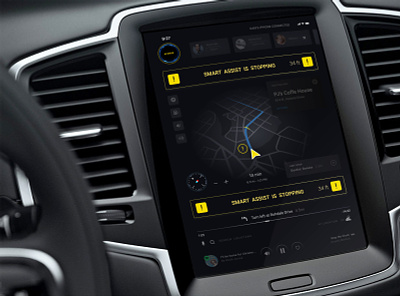 Driverless Car Infotainment System autonomous dashboard driverless car hud infotainment navigation