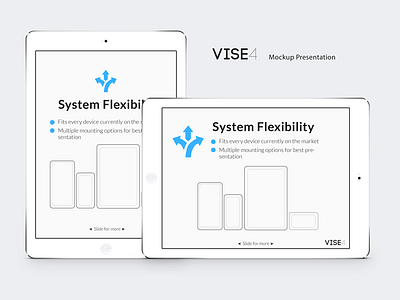 Vise4 Presentation ios ipad minimalistic mockup presentation