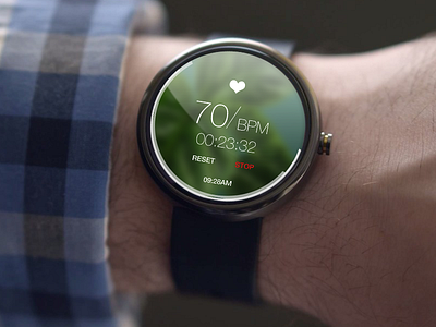 Heart Beat Monitor Android Wear concept watch