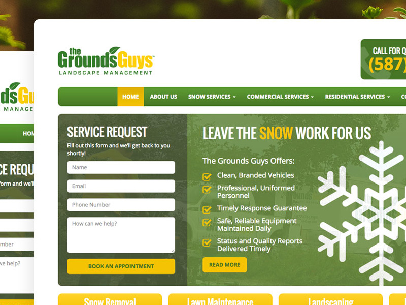 The GroundsGuys Landing Page the groundsguys landing page web design