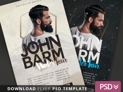 DJ Winter Tour Dates 2 Flyer Template