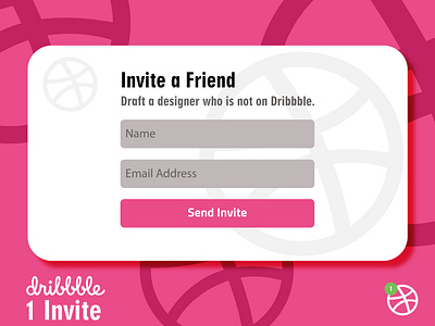 Dribbble Invitation 1 invite design dribbble dribbble invite dribble giveaway illustrator invitation invitations