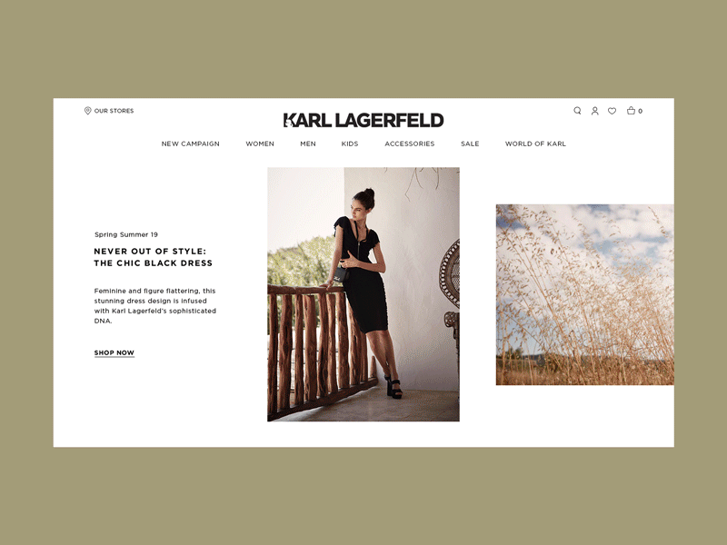 Karl Lagerfeld Homepage Redesign after effect animation behaviour design homepage photoshop ui