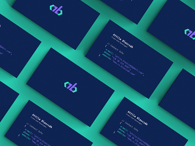 Front-end developer branding - business card design