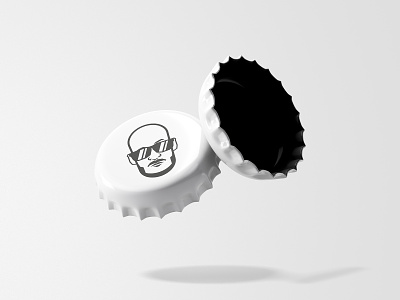Hobby brewery logo design - bottle cap