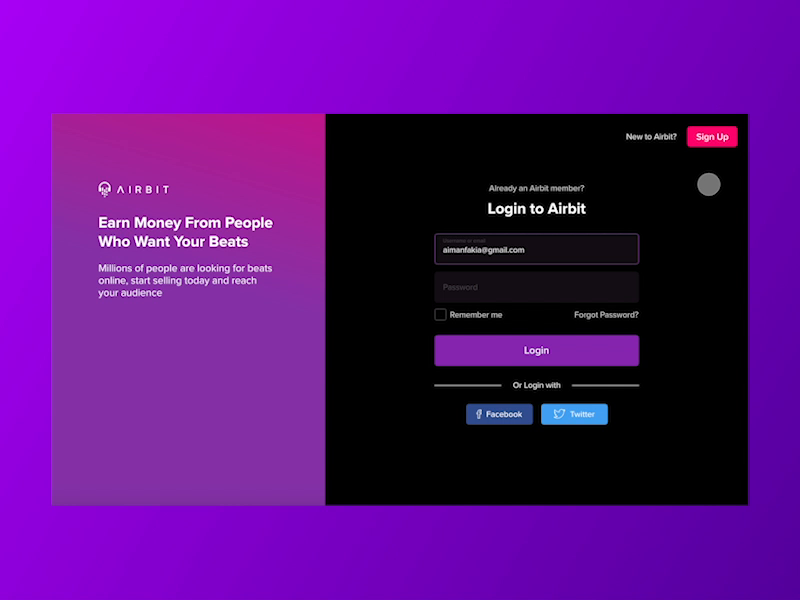 Login - Register Concept by Aiman Fakia on Dribbble