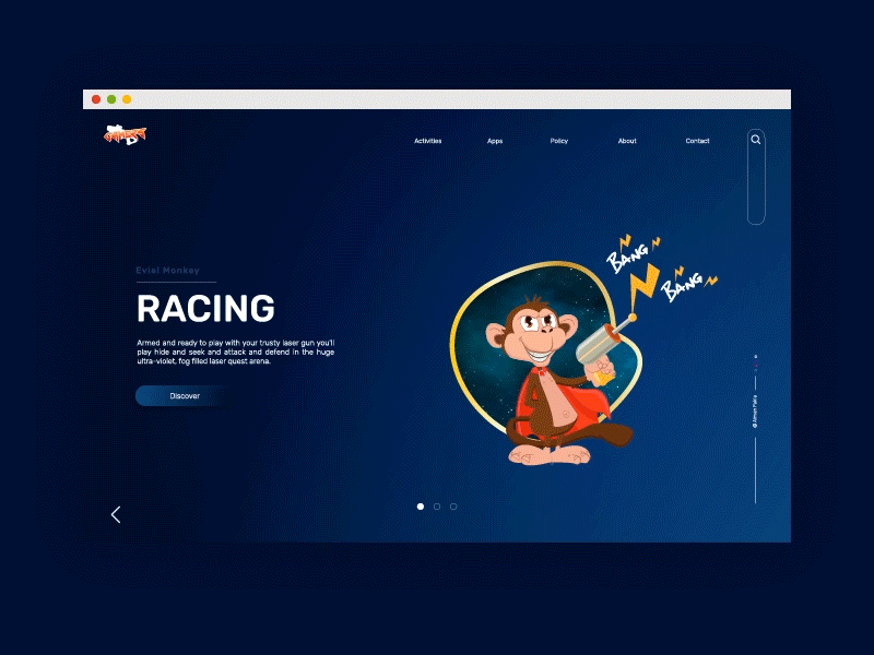 Gamers Landing page