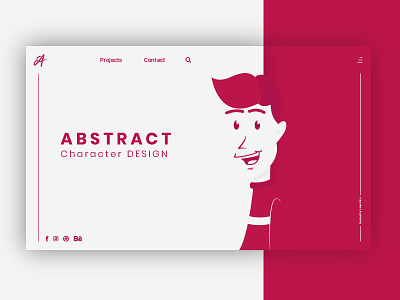 Abstract Character design artwork cartoon design gaming landing page ui user experience user interface ux website