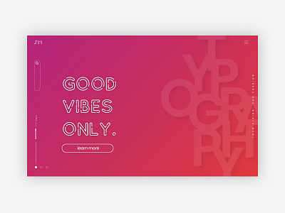 Typography Landing page