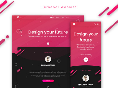 Personal website Landing Page