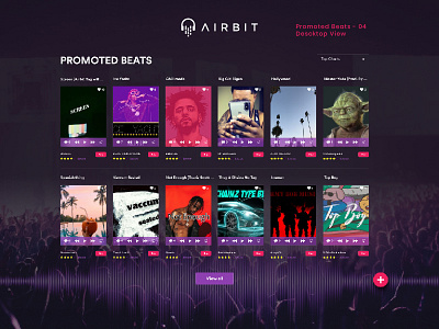 AIRBIT Music Play List artwork cartoon design gaming landing page ui user experience user interface ux website