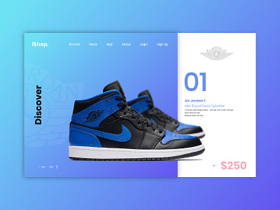 Ishop. E-commerce landing page design landing page shopping ui user experience user interface ux website