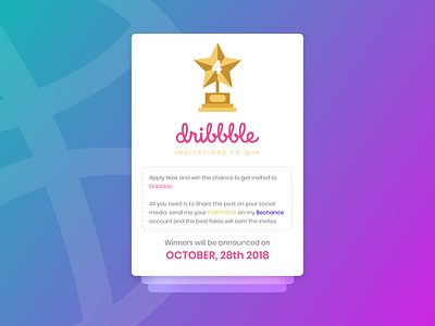Dribbbble Invitations giveaway design dribbble invitations dribbble invite dribbble invite giveaway invitation invite ui user experience user interface ux