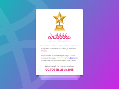 Dribbbble Invitations giveaway