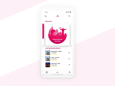 Travel App airplane design international travel ui user experience user interface ux vacation