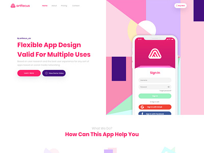 Free Landing Page by Artfocus